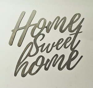 Plasma Cut Metal Home Sweet Home Wall Plaque or Door Wreath Made to Order in Raw Steel