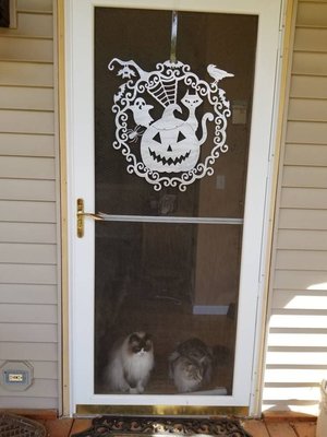 Halloween Pumpkin Ghost Spider Cat Bat and Raven plasma Cut Metal Wall Plaque or Door Wreath Made to Order in Raw Steel