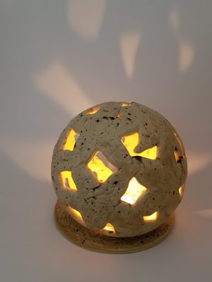 Stoneware Ceramic Doily Starfish Ball Candle Luminary