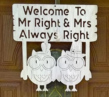 Plasma Cut Owl Welcome Sign Wall Plaque Made to Order in Raw Steel